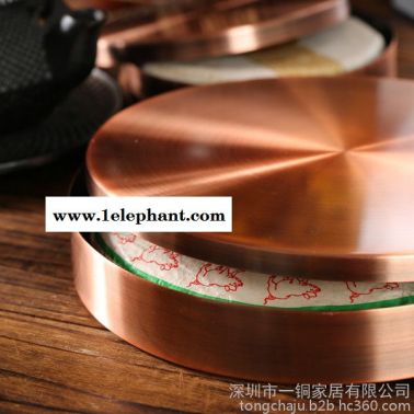 一铜家居copper box 铜茶叶盒普洱茶包装礼盒茶饼收纳盒金属礼品铜盒福鼎白茶铜茶叶罐