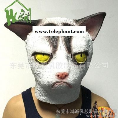 万圣节面具** 哈皮狗面具沙皮狗乳胶头套动物面具图2