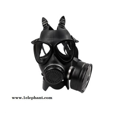 FMJ05防毒面具自吸过滤应急消防武装部训练防毒全面罩黑色氯丁橡胶87式防毒全面具五件套