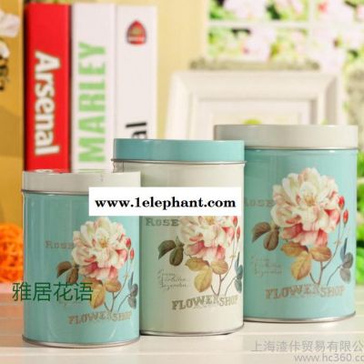 铁皮收纳盒 饼干罐 铁皮盒 创意收纳 rose玫瑰 批发定制图2