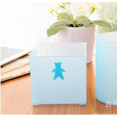 小熊桌面收纳盒 卡通桌面置物盒 日用细小物品收纳篮