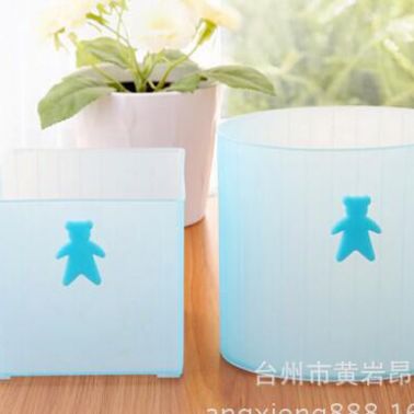 小熊桌面收纳盒 卡通桌面置物盒 日用细小物品收纳篮