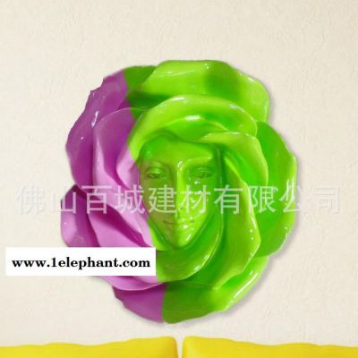 美人玫瑰花壁饰创意家居主题KTV酒店人脸玫瑰挂壁玫瑰花**