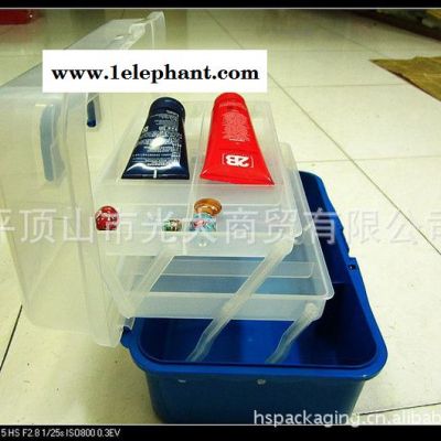 双层透明PP塑料盒收纳盒储物盒图3