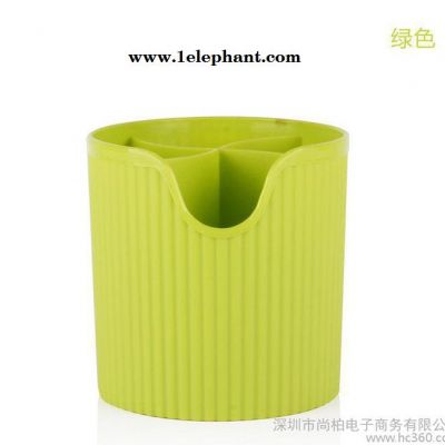 时尚多功能牙刷收纳筒 沥水筒多功能加厚塑料收纳盒分隔餐具架图3