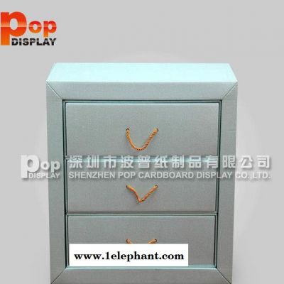 纸质瓦楞收纳盒，三层收纳整理柜，杂物收纳箱图2