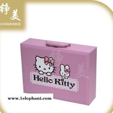 生产家用工具收纳盒 粉红色机器猫麻将盒 储存箱