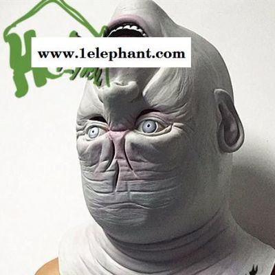 头套万圣节化妆舞会骷髅恐怖鬼脸面具/整人乳胶头套/鬼面具乳胶图2