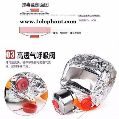 TZL30过滤式消防自救呼吸器 防毒防烟防火面具 火灾逃生避难器材 广州市兴安消防科技有限公司** 应急逃生装备图8