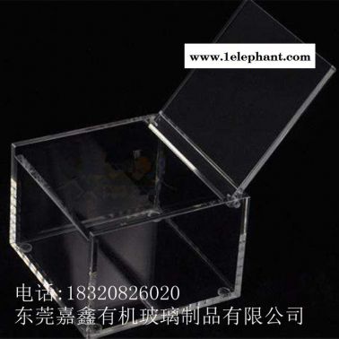 亚克力透明收纳盒亚克力透明收纳盒正方形带盖家居用品桌上物件防尘小盒子简约定制