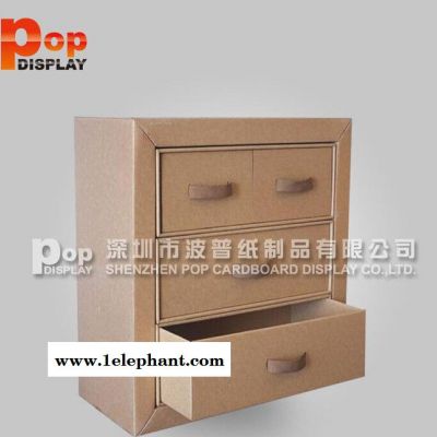 定做家居用品抽屉式收纳盒 瓦楞纸储物箱图2