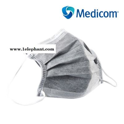 Medicom麦迪康活性炭一次性口罩女透气易呼吸实验化学用四层2498图2