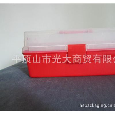 大号三层透明PP塑料盒收纳盒储物盒图1