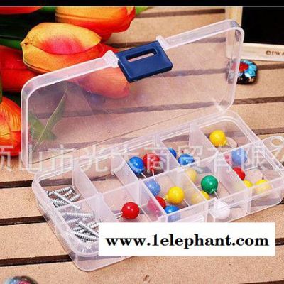 10格透明塑料盒零件盒收纳盒首饰盒渔具盒五金盒图2