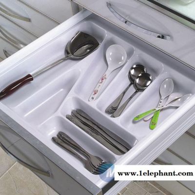 厨房抽屉整理盒 自由分隔收纳盒 餐具塑料置物盒 刀叉收纳盒