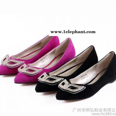 新款女鞋 时尚平底水钻面具单鞋 实体店现货**ST660图3