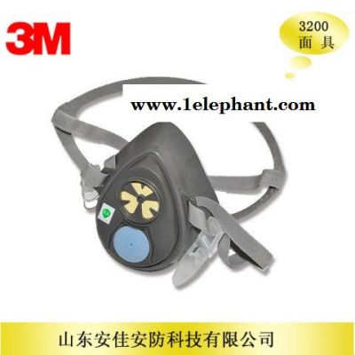 3M3200面具 单滤毒盒面罩 配合使用3301滤毒盒和3N11滤棉图3