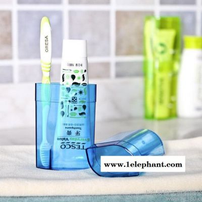 直销炫彩旅行收纳杯 防菌牙刷架 洗漱用品牙具牙刷收纳盒图2