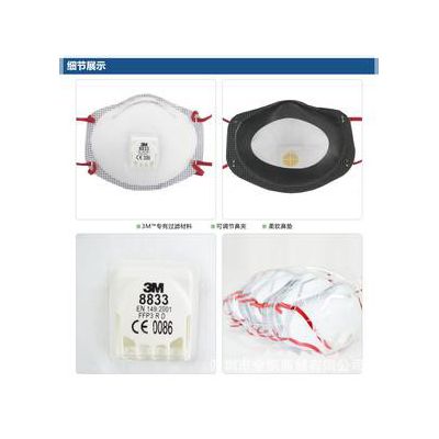 美国3M 8833原装进口 放射性颗粒物、免保养防护口罩（头戴式）图3
