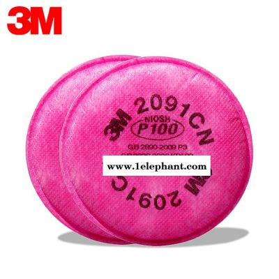 3M 2091CN P100过滤棉防尘棉过滤纸防烟配半面具6200 7502使用配件 3M2091图4