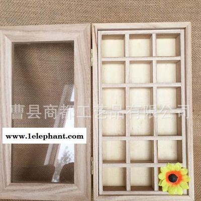 木制精油盒 多层木制收纳盒 实木简约原色精油盒 多隔层储物盒图2