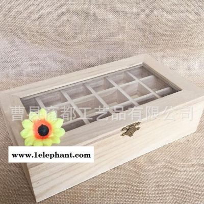 木制精油盒 多层木制收纳盒 实木简约原色精油盒 多隔层储物盒图3