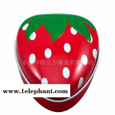 铁盒定制 草莓形铁盒 礼品收纳盒 促销铁盒 糖果铁盒图2