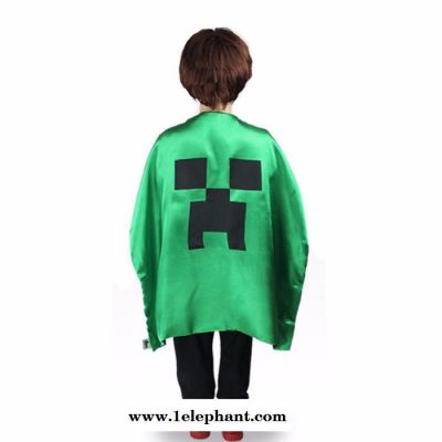 厂家订做 披风定制新款儿童我的世界苦力怕Minecraft 披风斗篷面具套装表演服装道具图5