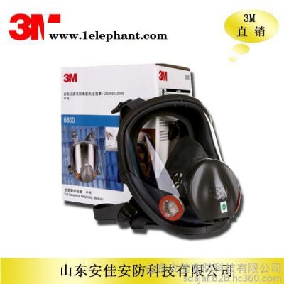 3M6800全面具 大视窗 双滤毒盒面具 配合使用6000滤毒盒图2