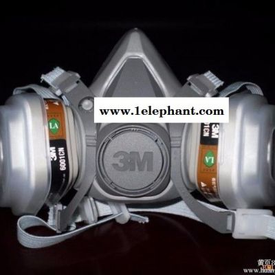 3M6200防毒面具 双滤毒盒面具 配合使用6000滤毒盒 防护不同有毒有害气体图2
