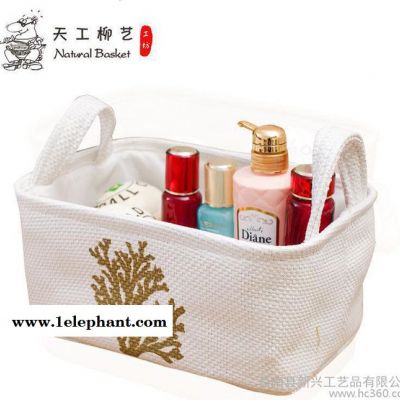 现货可折叠布艺化妆品收纳盒衣物收纳整理筐创意家居整理箱图3