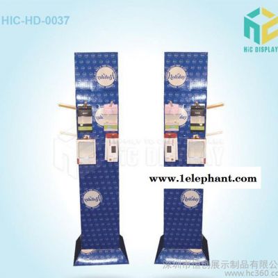 厂家定制口罩促销用挂钩式纸货架|环保纸落地式纸展示陈列货架