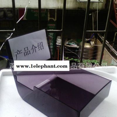 ,黑茶色亚克力展示盒,带标签陈列盒,商场展会收纳盒图3