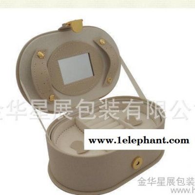 P1711 PU皮首饰收纳盒 精美小巧椭圆珠宝首饰箱图3