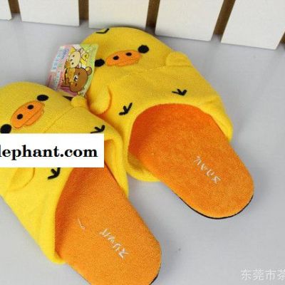 **】软底保暖毛绒拖鞋 防滑可爱黄鸡棉拖图3