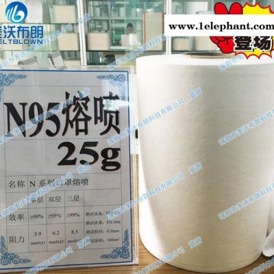 美沃布朗生产 N95熔喷口罩布25g过滤效率一层90%二层95%三层99.7图3