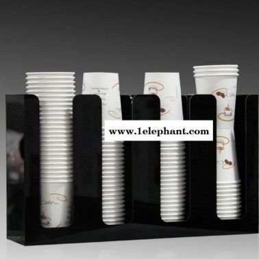 亚克力杯架 一次性咖啡奶茶杯分杯架 外带纸杯架子塑料吧台收纳盒