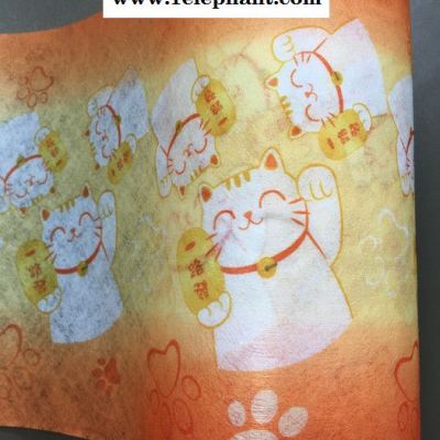 **水刺印花无纺布 一次性成人儿童口罩印花无纺布图4