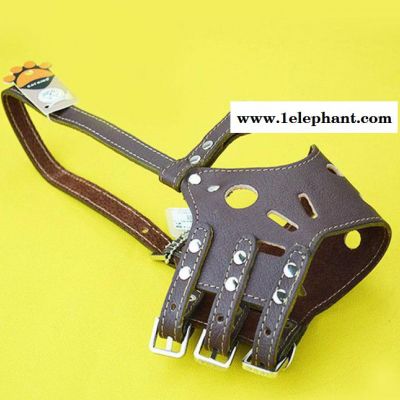 【猫王】 宠物用品 牛皮可调式口罩防狗狗咬口罩CD36可调节图2