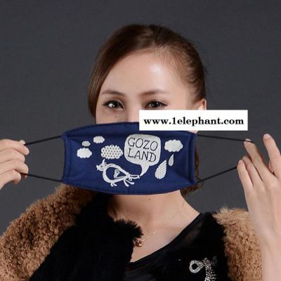 供应KZ00001女款冬季口罩保暖透气印花挂耳图3