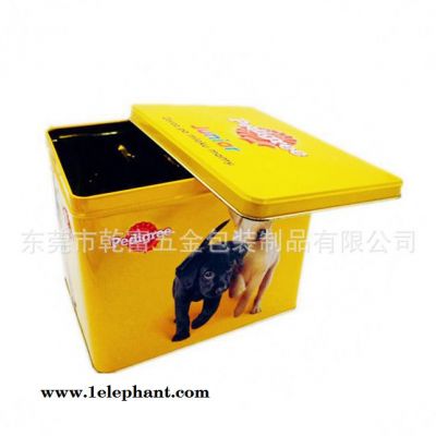 东莞专业定制 宠物粮食铁盒包装 彩印收纳盒 通用包装铁盒