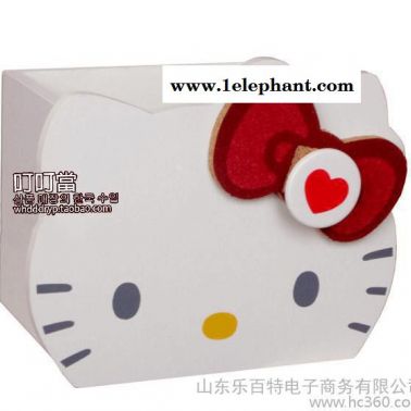 Hello Kitty凯蒂猫礼物 现货猫头木质笔筒 收纳筒 收纳盒 白色