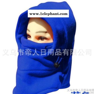户外加厚双层冬季骑行抓绒帽防风保暖面罩 护脸CS头套反恐帽围脖图3