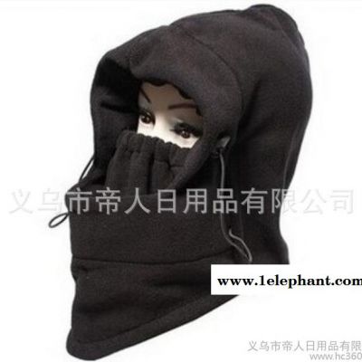 户外加厚双层冬季骑行抓绒帽防风保暖面罩 护脸CS头套反恐帽围脖图2