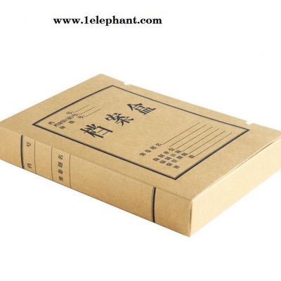 得力档案盒5925 A4牛皮纸文件收纳盒 10个装(1.6KG/包)50mm背厚图2