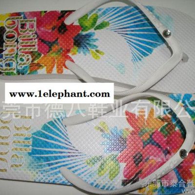 品牌印花拖鞋  小区室内拖鞋 外贸印花拖鞋 橡胶夹脚拖鞋图2