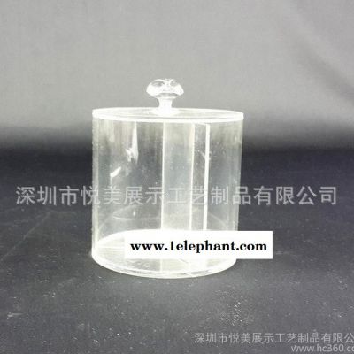 全透明亚克力圆形棉签盒 有机玻璃棉签盒饰品收纳盒 方形糖果盒图2