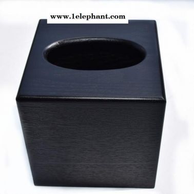 黑色实木纸巾筒木质纸巾盒可爱卫生间收纳盒抽纸盒餐巾盒车用纸抽