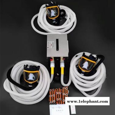 单人双人四人强制送风式自吸式防毒长管面罩电动送风式长管呼吸器