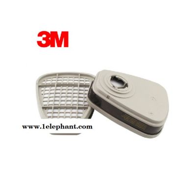 3M6005滤毒盒 防氨气甲醛有机蒸气防护过滤盒 配面罩使用图2